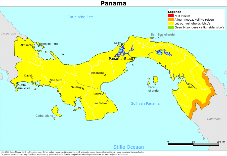 reisadvies kaart Panama