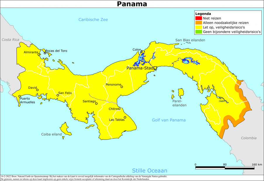 reisadvies kaart Panama
