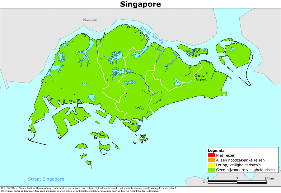 reisadvies kaart Singapore
